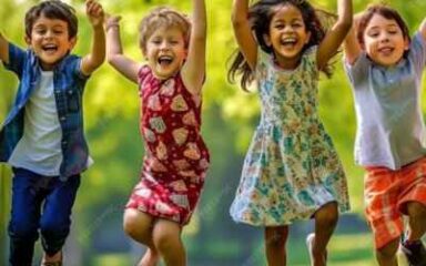 kids smiling and playing